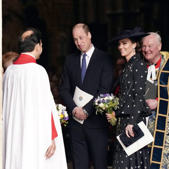 Le prince William, prince de Galles, et Catherine (Kate) Middleton, princesse de Galles - Service annuel du jour du Commonwealth à l'abbaye de Westminster à Londres, Royaume Uni, le 13 mars 2023. 