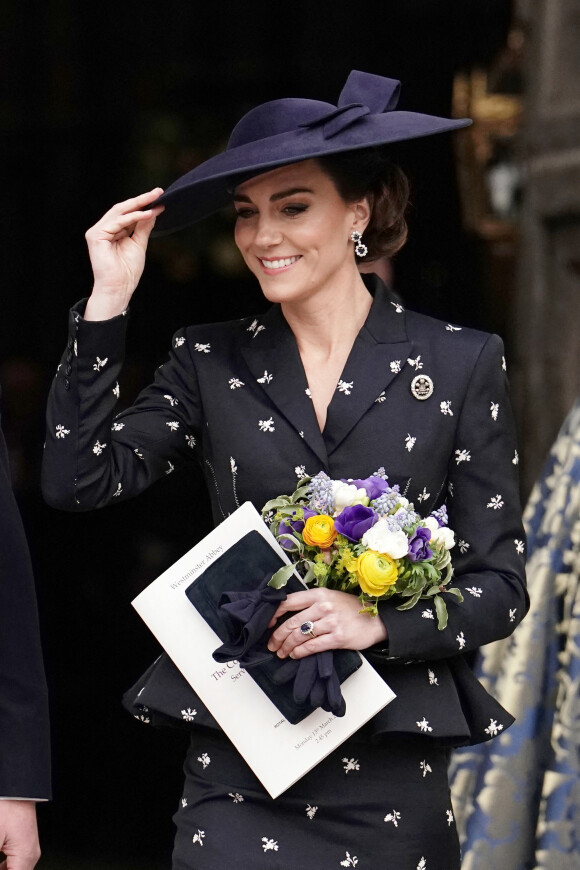 Catherine (Kate) Middleton, princesse de Galles - Service annuel du jour du Commonwealth à l'abbaye de Westminster à Londres, Royaume Uni, le 13 mars 2023.