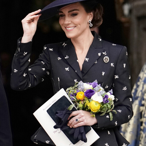 Catherine (Kate) Middleton, princesse de Galles - Service annuel du jour du Commonwealth à l'abbaye de Westminster à Londres, Royaume Uni, le 13 mars 2023.
