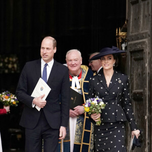 Le prince William, prince de Galles, et Catherine (Kate) Middleton, princesse de Galles - Service annuel du jour du Commonwealth à l'abbaye de Westminster à Londres, Royaume Uni, le 13 mars 2023. 