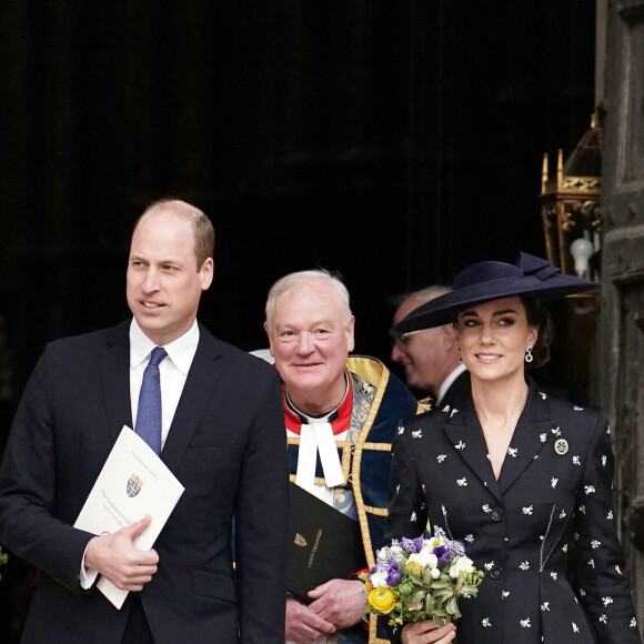 Le prince William, prince de Galles, et Catherine (Kate) Middleton, princesse de Galles - Service annuel du jour du Commonwealth à l'abbaye de Westminster à Londres, Royaume Uni, le 13 mars 2023. 