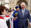 Une belle entente qui sent bon, à deux mois du grand couronnement de Charles III. 
Le roi Charles III d'Angleterre et Camilla Parker Bowles, reine consort d'Angleterre - Service annuel du jour du Commonwealth à l'abbaye de Westminster à Londres, Royaume Uni, le 13 mars 2023. 