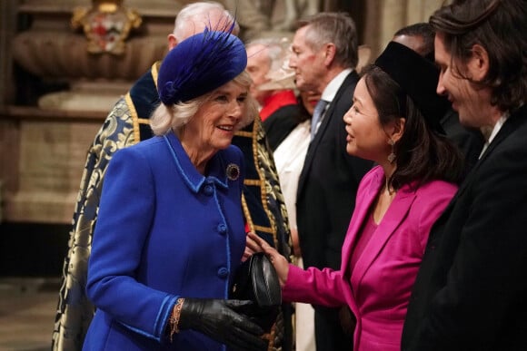Camilla Parker Bowles, reine consort d'Angleterre - Service annuel du jour du Commonwealth à l'abbaye de Westminster à Londres, Royaume Uni, le 13 mars 2023. 