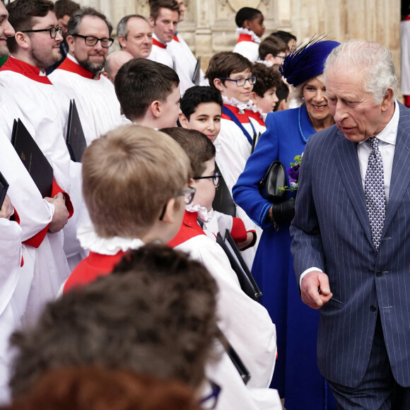 Le roi Charles III d'Angleterre et Camilla Parker Bowles, reine consort d'Angleterre - Service annuel du jour du Commonwealth à l'abbaye de Westminster à Londres, Royaume Uni, le 13 mars 2023. 