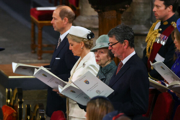 Sophie Rhys-Jones, duchesse d'Édimbourg, le prince Edward, duc d'Édimbourg, la princesse Anne et le vice-amiral SirTimothy Laurence - Service annuel du jour du Commonwealth à l'abbaye de Westminster à Londres, Royaume Uni, le 13 mars 2023. 