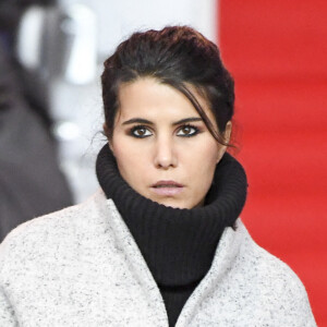 Karine Ferri - Karine Ferri encourage son compagnon Yoann Gourcuff lors du match Psg-Rennes au Parc des Princes à Paris le 6 novembre 2016. (victoire 4-0 du Psg) © Pierre Perusseau/Bestimage