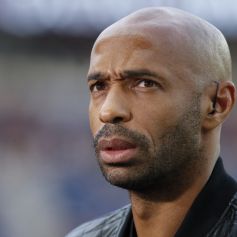 Thierry Henry - Match de football en ligue 1 Uber Eats entre le PSG et Monaco (1-1) au Parc des Princes à Paris le 28 aout 2022.