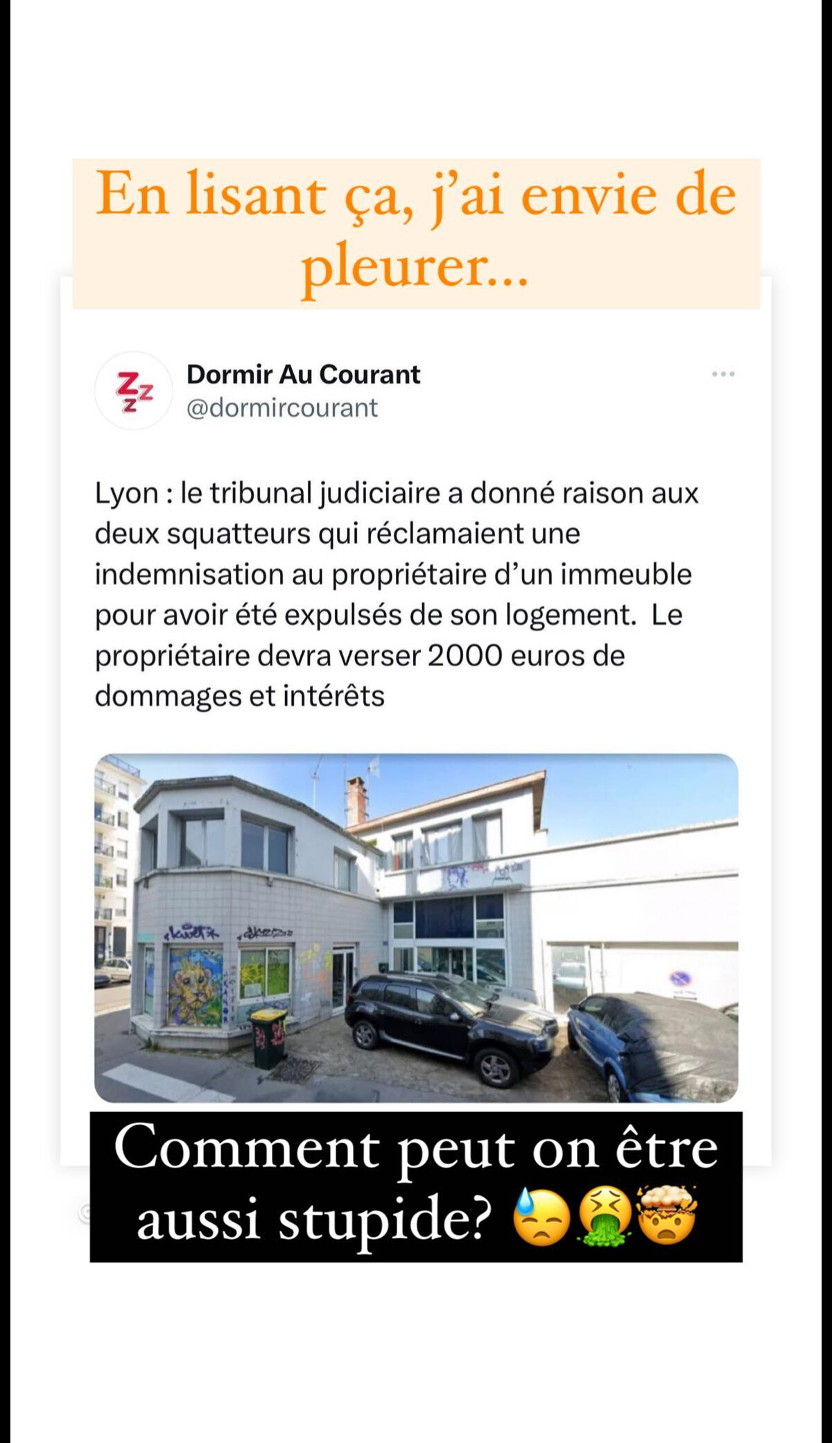 j ai envie de pleurer