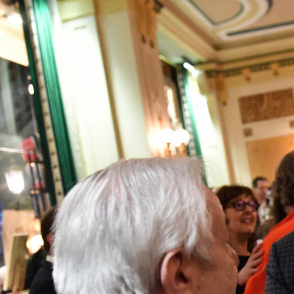 Paul Rassam, Michel Denisot, Christophe Dechavanne - Cocktail pour la sortie du livre de Michel Denisot " On peut rire de tout, sauf en mangeant de la semoule" aux Deux Magots à Paris le 15 mars 2023. © Veeren/ Bestimage