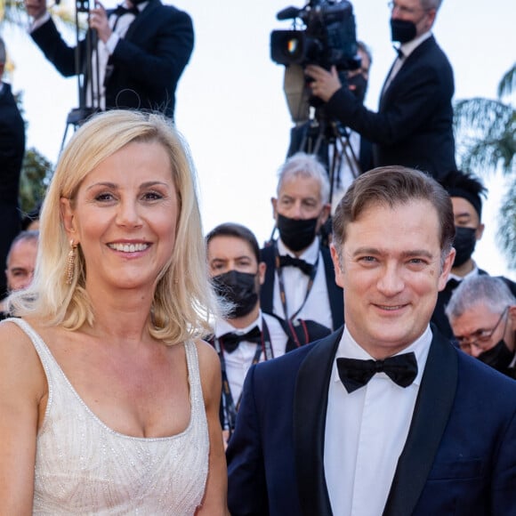 Laurence Ferrari et son mari Renaud Capuçon - Montée des marches du film " Benedetta " lors du 74ème Festival International du Film de Cannes. Le 9 juillet 2021 © Borde-Jacovides-Moreau / Bestimage 