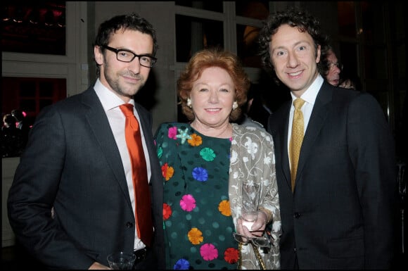 Cyril Vergniol, Nadine de Rothschild, Stéphane Bern - Remise du prix Scopus 2008 au palais Brongniart