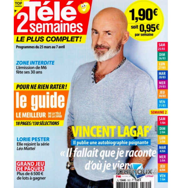 Couverture du magazine Télé 2 semaines n°502, paru le 18 mars 2023.