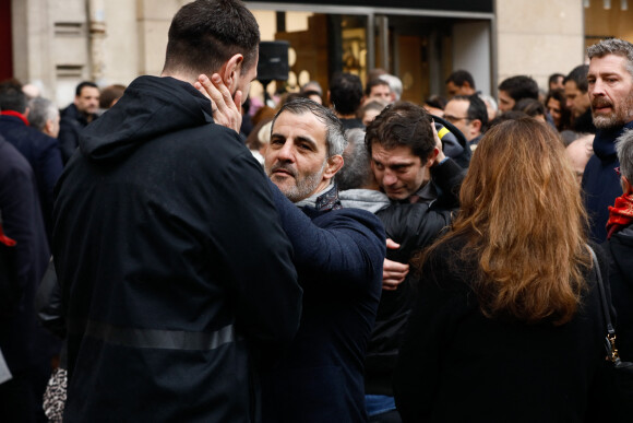 Semi-exclusif - Mathieu Blin - Cérémonie en hommage à Federico Martin Aramburu (international argentin de rugby à XV ayant fait la majorité de sa carrière en France notamment dans l'équipe du Biarritz Olympique) assassiné le 19 mars 2022 alors qu'il s'interposait dans une altercation à la terrasse du "Mabillon" sur le boulevard Saint-Germain à Paris, France, le 19 mars 2023. © Christophe Clovis / Bestimage