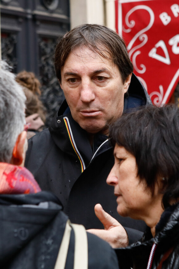 Semi-exclusif - Philippe Sella (ancien international français de rugby à XV) - Cérémonie en hommage à Federico Martin Aramburu (international argentin de rugby à XV ayant fait la majorité de sa carrière en France notamment dans l'équipe du Biarritz Olympique) assassiné le 19 mars 2022 alors qu'il s'interposait dans une altercation à la terrasse du "Mabillon" sur le boulevard Saint-Germain à Paris, France, le 19 mars 2023. © Christophe Clovis / Bestimage 