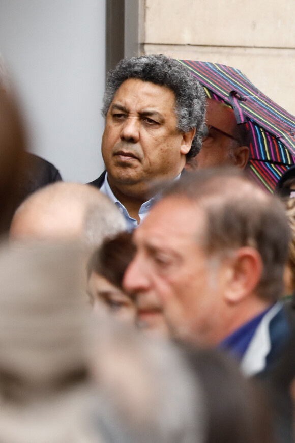 Semi-exclusif - Serge Blanco (ancien international français de rugby à XV) - Cérémonie en hommage à Federico Martin Aramburu (international argentin de rugby à XV ayant fait la majorité de sa carrière en France notamment dans l'équipe du Biarritz Olympique) assassiné le 19 mars 2022 alors qu'il s'interposait dans une altercation à la terrasse du "Mabillon" sur le boulevard Saint-Germain à Paris, France, le 19 mars 2023. © Christophe Clovis / Bestimage