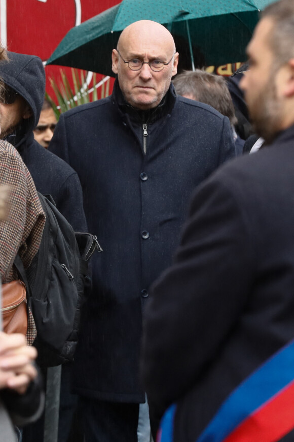 Semi-exclusif - Bernard Laporte (ancien sélectionneur de l'équipe de France de Rugby à XV, ancien ministre des sports et ancien président de la FFR) - Cérémonie en hommage à Federico Martin Aramburu (international argentin de rugby à XV ayant fait la majorité de sa carrière en France notamment dans l'équipe du Biarritz Olympique) assassiné le 19 mars 2022 alors qu'il s'interposait dans une altercation à la terrasse du "Mabillon" sur le boulevard Saint-Germain à Paris, France, le 19 mars 2023. © Christophe Clovis / Bestimage