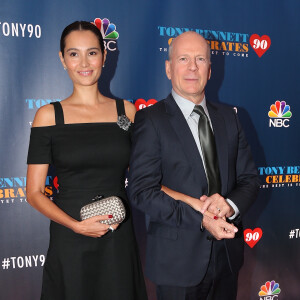 Bruce Willis et sa femme Emma - Tony Bennett fête ses 90 ans au Radio City Music Hall à New York le 15 septembre 2016. 