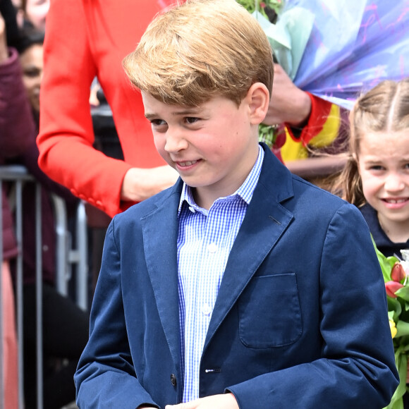 Le prince George de Cambridge en visite au château de Cardiff, Royaume Uni, le 4 juin 2022, à l'occasion du jubilé de platine de la reine d'Angleterre. 