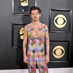 Après une brève relation avec la réalisatrice, Olivia Wilde, le chanteur de 29 ans a visiblement très rapidement tourné la page.
Harry Styles au photocall de la 65ème édition de la cérémonie des "Grammy Awards" à Crypto.com Arena à Los Angeles, Californie, Etats-Unis, le 5 février 2023. 