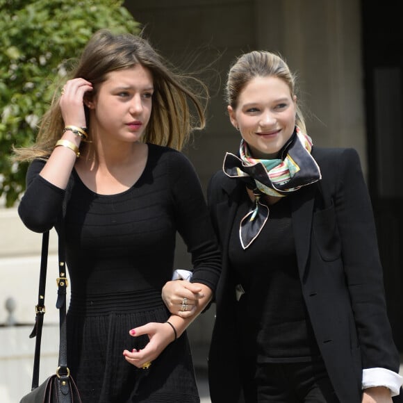 Adele Exarchopoulos et Lea Seydoux - Dejeuner avec l'equipe du film "La vie d'Adele", palme d'Or 2013 du festival de Cannes, au palais de l'Elysee a Paris. Le 26 juin 2013