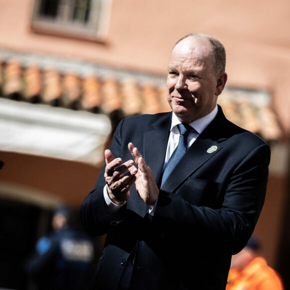 Le prince Albert II de Monaco à l'église Saint-Laurent. Le 10 mars 2023. © Camille Dodet / Nice Matin / Bestimage