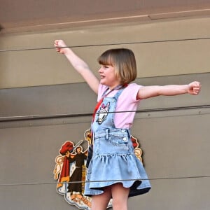 La princesse Gabriella de Monaco, le prince Jacques assistent au E-Prix De Monaco 2021 depuis le podium le 8 mai 2021. © Bruno Bebert / Bestimage