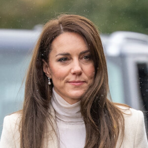 Kate Catherine Middleton, princesse de Galles, en visite au centre "Aberavon Leisure and Fitness" à Port Talbot. Le 28 février 2023 