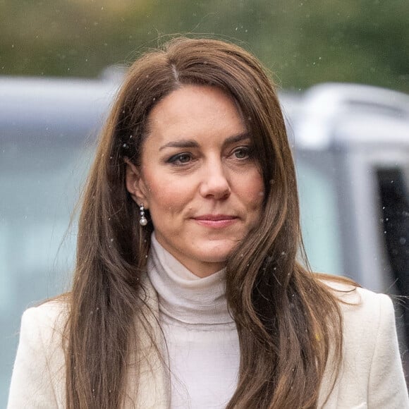 Kate Catherine Middleton, princesse de Galles, en visite au centre "Aberavon Leisure and Fitness" à Port Talbot. Le 28 février 2023 