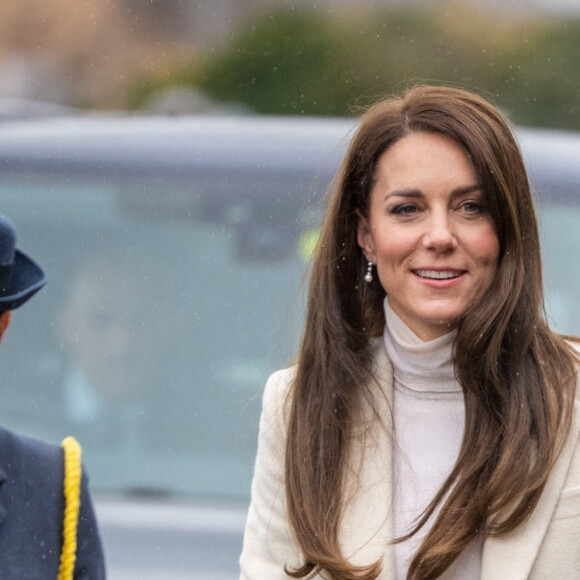 Kate Catherine Middleton, princesse de Galles, en visite au centre "Aberavon Leisure and Fitness" à Port Talbot. Le 28 février 2023 