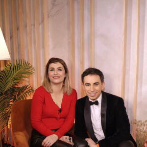 Jordan de Luxe et Amandine Pellissard lors de l'enregistrement de l'émission "Chez Jordan" à Paris le 28 janvier 2022. © Cédric Perrin / Bestimage