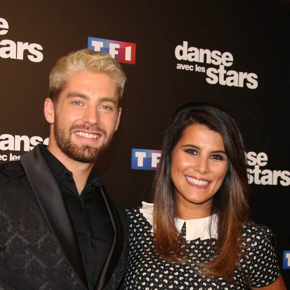 Karine Ferri et Yann-Alrick Mortreuil au photocall de l'émission "Danse Avec Les Stars - Saison 7" à Boulogne-Billancourt, le 28 septembre 2016. © Denis Guignebourg/Bestimage