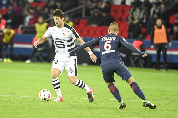 Yoann Gourcuff clôture de la 12ème journée de Ligue 1 qui opposait Paris Saint Germain au Stade Rennais ( victoire 4-0 du PSG ) , à Paris au Parc des Princes , le 7 novembre 2016.