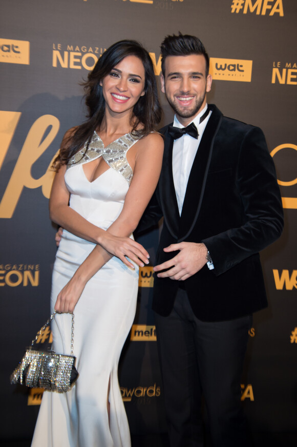 Leila Ben Khalifa et Aymeric Bonnery - Cérémonie des Melty Future Awards 2015 au Grand Rex à Paris le 28 janvier 2015. Cette cérémonie récompense les jeunes de moins de 30 ans incontournables en 2014.