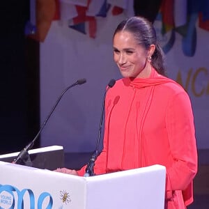 Première allocution publique de Meghan Markle au Royaume-Uni depuis le Megxit. Meghan Markle, duchesse de Sussex, lors du "One Young World Summit 2022" à Manchester, le 5 septembre 2022. © JLPPA/Bestimage 