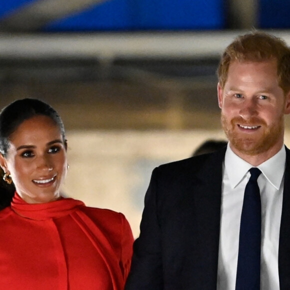 Le prince Harry, duc de Sussex et Meghan Markle, duchesse de Sussex, arrivent au "One Young World Summit 2022" à Manchester, le 5 septembre 2022. 