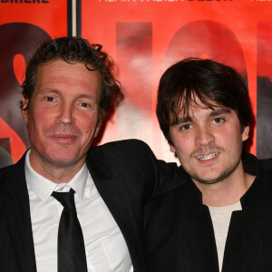 Le réalisateur David Lanzmann, Alain-Fabien Delon lors de l'avant-première du film "Jours sauvages" au cinéma Max Linder à Paris le 3 avril 2023. © Veeren / Bestimage 