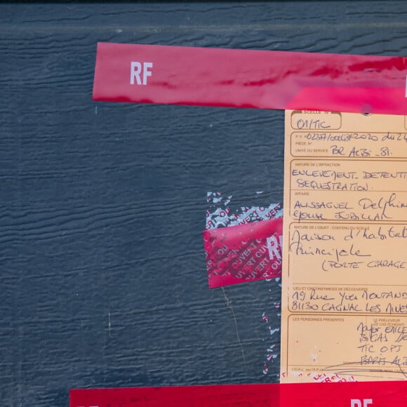 La maison en construction de Delphine Jubillar (Aussaguel) , disparue sans laisser de traces depuis le 16 décembre 2020 à Cagnac les Mines dans le Tarn. Un gendarme et une équipe du service des eaux ont mené des investigations pour chercher des traces dans le réseau raccordé à la maison. Le 7 janvier 2021  © Frédéric Maligne / Bestimage  