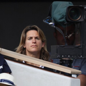 Amélie Mauresmo (directrice du tournoi de Roland-Garros) en tribune (jour 14) lors des Internationaux de France de Tennis de Roland Garros 2022 à Paris, France, le 4 juin 2022. © Dominique Jacovides/Bestimage