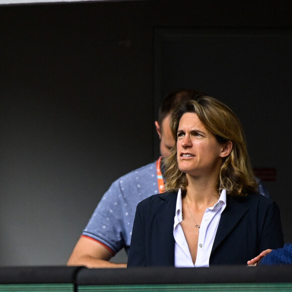 Amelie Mauresmo ( directrice roland garros ) lors de la finale simple dames (jour 14) aux Internationaux de France de tennis de Roland Garros à Paris, France, le 4 juin 2022. Iga Swiatek remporte son deuxième Roland-Garros (6-1, 6-3). © Federico Pestellini/Panoramic/Bestimage