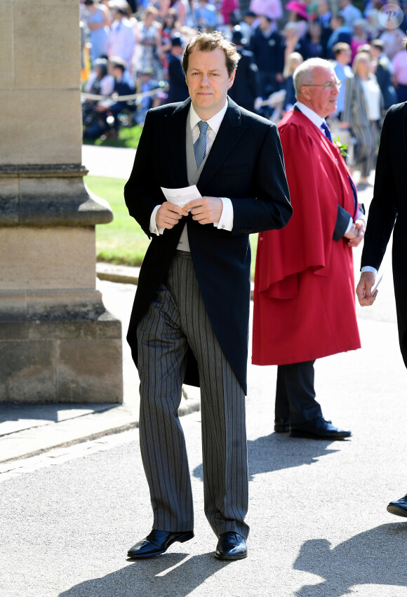Tom Parker Bowles - Les invités arrivent à la chapelle St. George pour le mariage du prince Harry et de Meghan Markle au château de Windsor, Royaume Uni, le 19 mai 2018. 