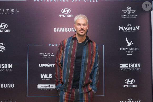 Exclusif - M. Pokora - Photocall du Casa Music Show au Sofitel Casablanca Tour Blanche organisé par K.Cheddadi à Casablanca au Maroc le 7 octobre 2022. M Pokora a fait son grand retour à la musique (après un passage par le théâtre) avec le clip de la chanson "Qui on est". M. Pokora prépare pour 2023 une tournée exceptionnelle pour fêter ses 20 ans de carrière. L'Épicentre Tour débutera le 10 juin 2023 à Paris pour se terminer le 12 décembre à Lyon. Il passera par la France, la Belgique et la Suisse. © Philippe Doignon / Bestimage