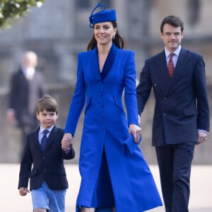 Qu'elle portera le 6 mai 2023
Catherine (Kate) Middleton, princesse de Galles, Le prince Louis de Galles - La famille royale du Royaume Uni va assister à la messe de Pâques à la chapelle Saint Georges au château de Windsor, le 9 avril 2023. 