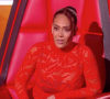 Amel Bent a illuminé le plateau avec une robe en dentelle orange
The Voice, émission du 22 avril 2023.