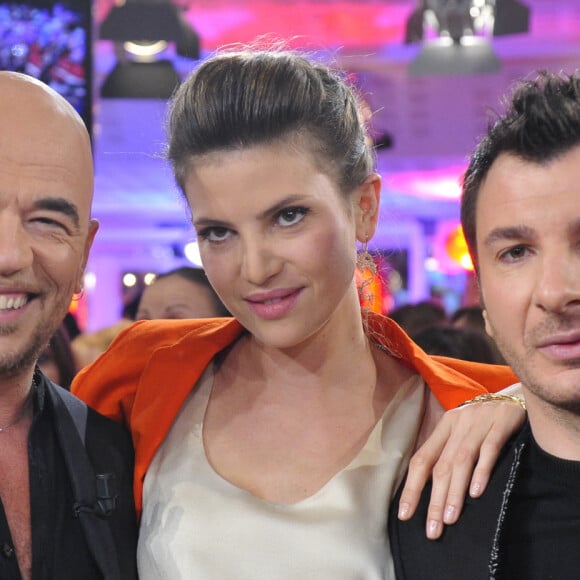 Pascal Obispo, Michael Youn et Isabelle Funaro - Enregistrement de l'émission "Vivement Dimanche" à Paris le 13 février 2013.