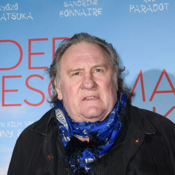 Gérard Depardieu est à la première du film "The Taste of Small Things" à Berlin le 12 janvier 2023.  