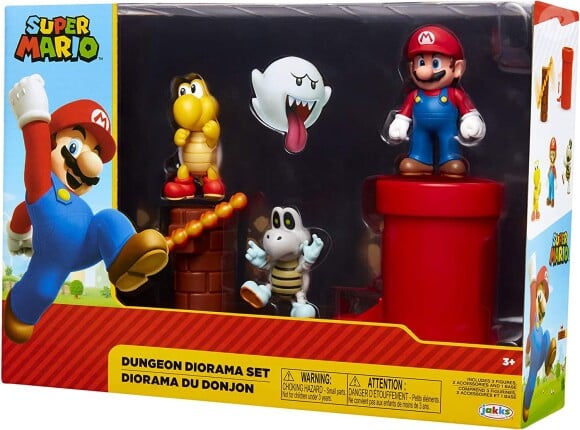 Mario va devoir surmonter une nouvelle épreuve avec ce jouet Super Mario set de figurines Diorama du donjon de Jakks Pacific