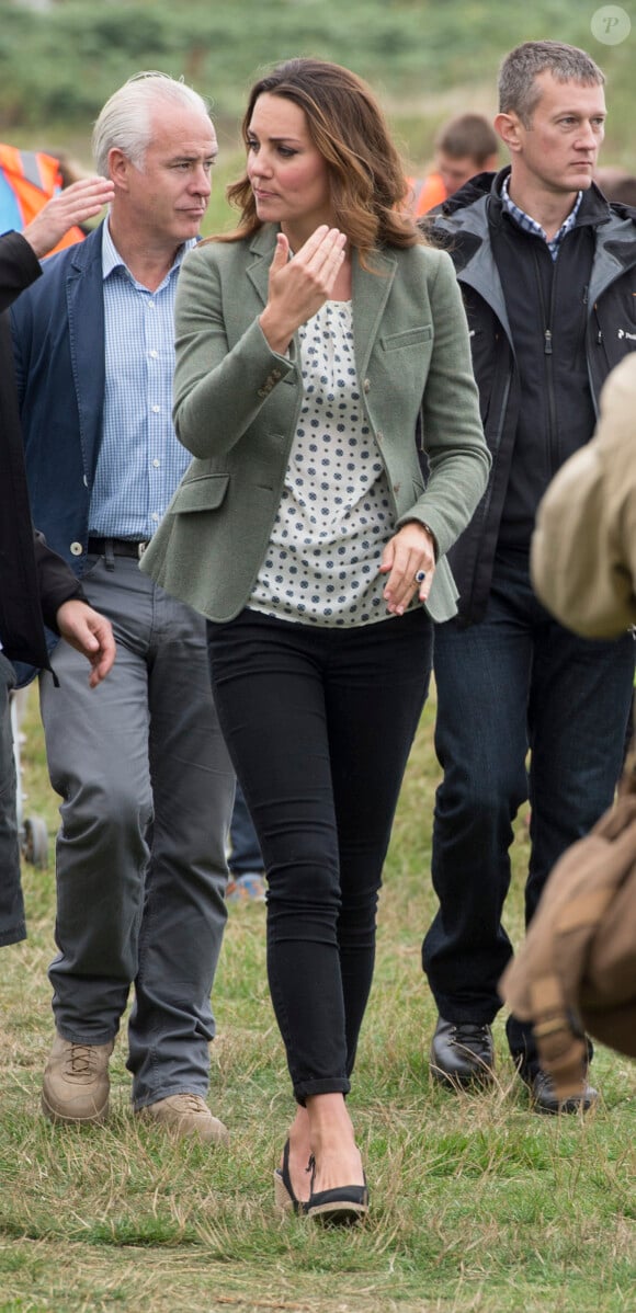 Le prince William et la duchesse de Cambridge, Kate Catherine Middleton assistent un Marathon "The Ring O'Fire " sur l' Ile d' Anglesey Premiere sortie officielle de Kate apres la naissance de son fils George. Le 30 Aout 2013 