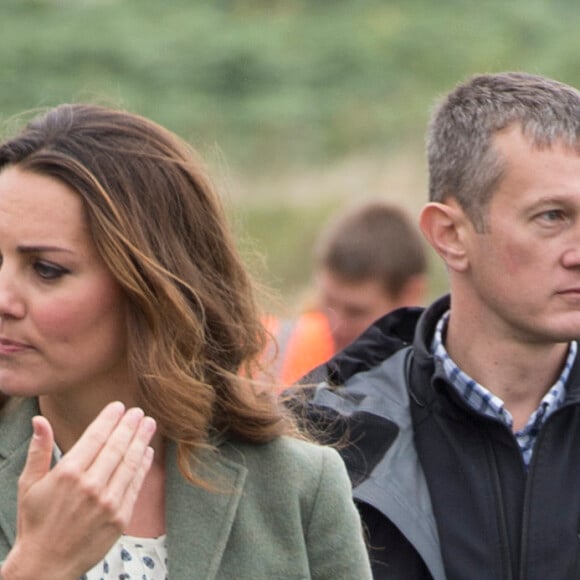 Le prince William et la duchesse de Cambridge, Kate Catherine Middleton assistent un Marathon "The Ring O'Fire " sur l' Ile d' Anglesey Premiere sortie officielle de Kate apres la naissance de son fils George. Le 30 Aout 2013 