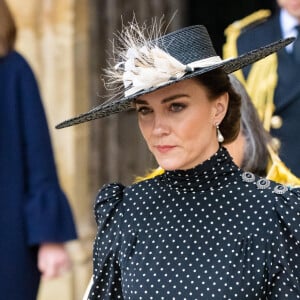 Catherine (Kate) Middleton, duchesse de Cambridge lors du service d'action de grâce en hommage au prince Philip, duc d'Edimbourg, à l'abbaye de Westminster à Londres, Royaume Uni.