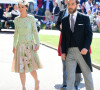 Tout comme Pippa et James, sa soeur et son frère, chacun accompagné de leurs époux (James et Alizée). 
Pippa Middleton (enceinte) et James Middleton - Les invités arrivent à la chapelle St. George pour le mariage du prince Harry et de Meghan Markle au château de Windsor, Royaume Uni, le 19 mai 2018. 